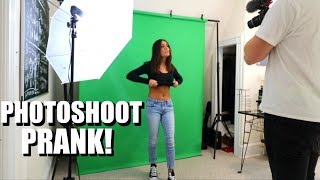 Take Your Clothes Off PhotoShoot PRANK [upl. by Ahsatak]