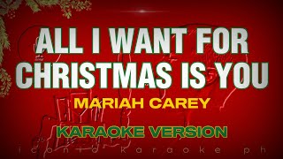 ALL I WANT FOR CHRISTMAS IS YOU Mariah Carey  Karaoke Version  songs lyrics cover videoke favorite [upl. by Ardnauqal]