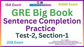 Sentence Completion Practice from GRE Big Book Test2 Section1 [upl. by Aizan]