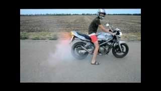 Suzuki Bandit 250 и Burnout [upl. by Cointon]