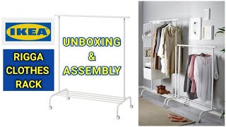 How to Assemble IKEA RIGGA CLOTHES RACK Stand  Ikea Assembly Video  IKEA Mumbai  DIY Furniture [upl. by Aldwon]