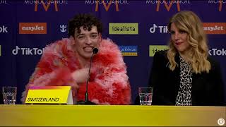 Press Conference Switzerland  Nemo – The Code Semi Final 2 Eurovision2024 [upl. by Neeoma]