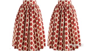 HOW TO MAKE A GATHER SKIRT IN 20MINS [upl. by Brodie]