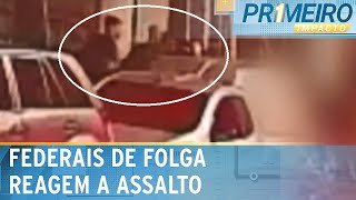 Policiais federais reagem a tentativa de assalto em SP  Primeiro Impacto 040424 [upl. by Adamson287]