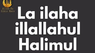 La ilaha illallahul Halimul Kareem La ilaha illallahu RabbulArshilAzeem La ilaha illallahulAzi [upl. by Sherlocke]