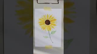 🌻Sonnenblume Einfach Aquarell Malen [upl. by Lorilee]