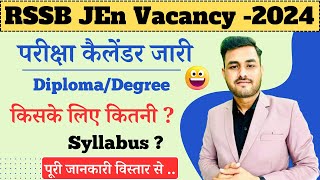 RSSB JEn Vacancy Update  किसके लिए कितनी रहेगी Post  Syllabus में क्या आएगा [upl. by Lemmor]