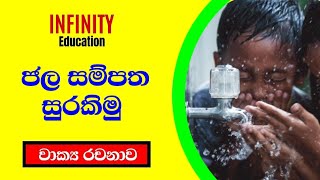 ජල සම්පත සුරකිමු සිංහල රචනාව Jala Sampatha surakimu  Save Water  Sinhala essay Infinity Educati [upl. by Yelrihs693]