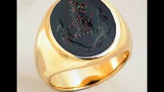 Three Bloodstone Gold Signet Rings with Wax Impressions [upl. by Iatnahs]