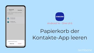 Papierkorb der KontakteApp leeren  Samsung Android 14  One UI 6 [upl. by Sedda751]