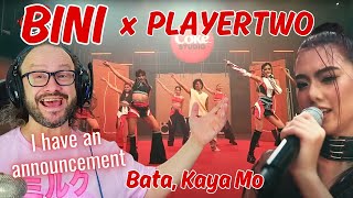 announcement BINI x PLAYERTWO quotBata Kaya Moquot reaction [upl. by Eltsyrk]