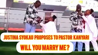 Justina Syokau Proposes to Pastor Kanyari on the Altar [upl. by Borszcz]