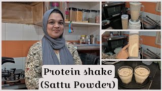 Protein shake 😋  Sattu ka powder 👌  Amazing taste 🙌 [upl. by Faydra]