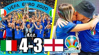 ITALIA vs INGHILTERRA 43  CAMPIONI D EUROPA EURO 2020 REAZIONE ai RIGORI [upl. by Acirea993]