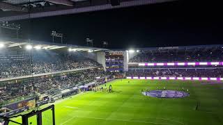 lichtshow en opkomst spelers Anderlecht vs Union Sint Gillis 22 28124 [upl. by Enorej]