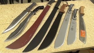 8 Different Machetes ESEE TOPS Cold Steel Nicholson [upl. by Aznecniv]