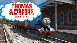 All Thomas amp Friends Whistles Horns And Bells And Others 4K [upl. by Ahso]