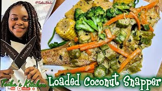 Loaded Coconut Snapper  Teikas Kitchen [upl. by Abbate995]