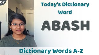 Dictionary Series  Word 2  ABASH  Learn English Easily in 2021 [upl. by Isla]