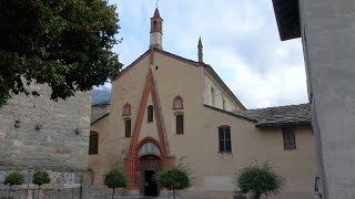 Collegiate church of Saints Peter and Orso Aosta Aosta Valley Italy Europe [upl. by Hait]