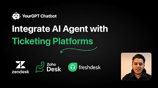 AI Agent with Ticketing Platforms Integrate on Zendesk Freshdesk ZohoDesk amp more  Chatbot Studio [upl. by Suzanna]