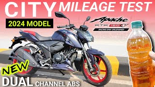 TVS Apache RTR 160 4V 2024 Model Mileage Test  Apache RTR 160 4V Mileage Ride ReviewOn Road Price [upl. by Meta86]