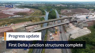 HS2 completes first viaduct structures at Delta Junction [upl. by Nawiat334]