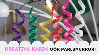 PYSSEL Kreativa Karin gör pärlade snurror av hamapärlor [upl. by Marielle]