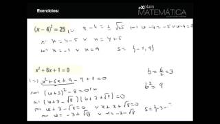 Resolução de eq do 2º grau completas por completamento do quadrado [upl. by Alimhaj]