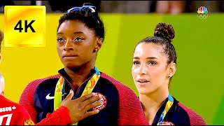 Simone BILES🇺🇸🥇First AA Olympic Ceremony 2016 Rio NBC4K [upl. by Adnorrehs703]