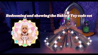 Redeeming and showing the Baking Class Toy code set Royale High [upl. by Demakis]