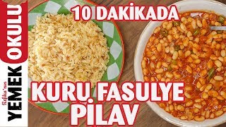 10 Dakikada Hazır Kolay Kuru Fasülye  Pilav Tarifi [upl. by Ellison17]