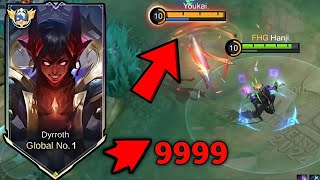 HOW TO COUNTER ESMERALDA IN EXP LANE USING DYRROTH😈MOBILE LEGENDS BANG BANGTOP GLOBAK DYRROTH [upl. by Gilda]