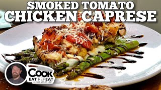 Smoked Tomato Chicken Caprese  Blackstone Griddles [upl. by Deste]