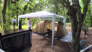 Montagem Quechua T4 1B  Camping Caracol  Ubatuba [upl. by Enylcaj454]