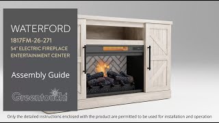 Greentouch Home Waterford Electric Fireplace Entertainment Center at Menards  Product Assembly [upl. by Pape]