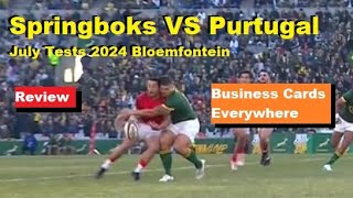 Review Springboks VS Portugal July Tests 2024 Analysis Reaction amp Recap [upl. by Llerdnam]