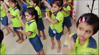 Kindergarden Garba dance chogada taraconnect kinderfarm preschool danceEasy steps [upl. by Cohin]