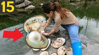 15 BIGGEST Pearl Finds from Oysters [upl. by Aitnas489]