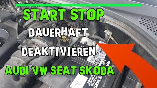 Start Stop dauerhaft deaktivieren Batterie Sensor abziehen Start Stop ohne Software VW Vag Seat SSA [upl. by Aneba]