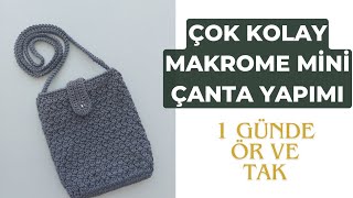 MAKROME İPİNDEN ŞIK VE KOLAY ÇANTA YAPIMI [upl. by Weldon]