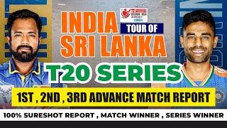 India Tour Of Sri lanka 2024  All T20 1st 2nd 3rd Matches Predictions  Squad amp Venue  IND vs SL [upl. by Enovi]