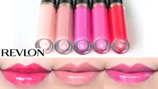 Revlon Super Lustrous Lip Gloss Swatches on Lips [upl. by Ainoet]