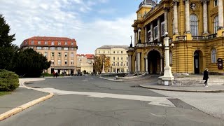 Zagreb Walk Autumn Colors Autumn Leaves City Life and Sounds [upl. by Sakhuja723]