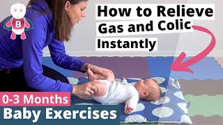 One way to Relieve Gas and Colic In Babies and Infants ★ 03 Months ★ Baby Exercises amp Activities [upl. by Rollet]