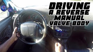 HOW TO DRIVE A REVERSE MANUAL VALVE BODY TH400 TRANSMISSION AND TURBO CAMARO PULLS [upl. by Levona784]