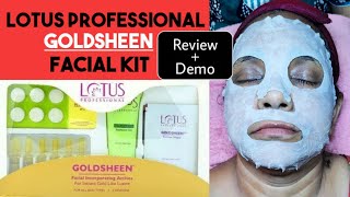 Lotus Professional GOLDSHEEN Facial Kit Review amp Demo [upl. by Deny666]