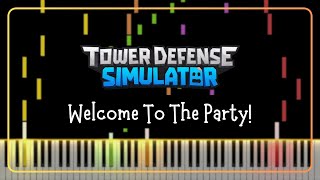 Welcome To The Party Piano Cover  Tower Defense Simulator [upl. by Girardi]