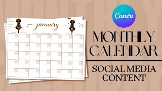 How To Design a Calendar in Canva [upl. by Cnut]