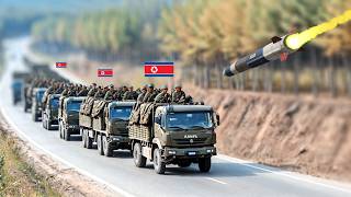 GREAT TRAGEDY Large North Korean Military Convoy Completely Destroyed in Ambush in Ukraine [upl. by Yemirej335]